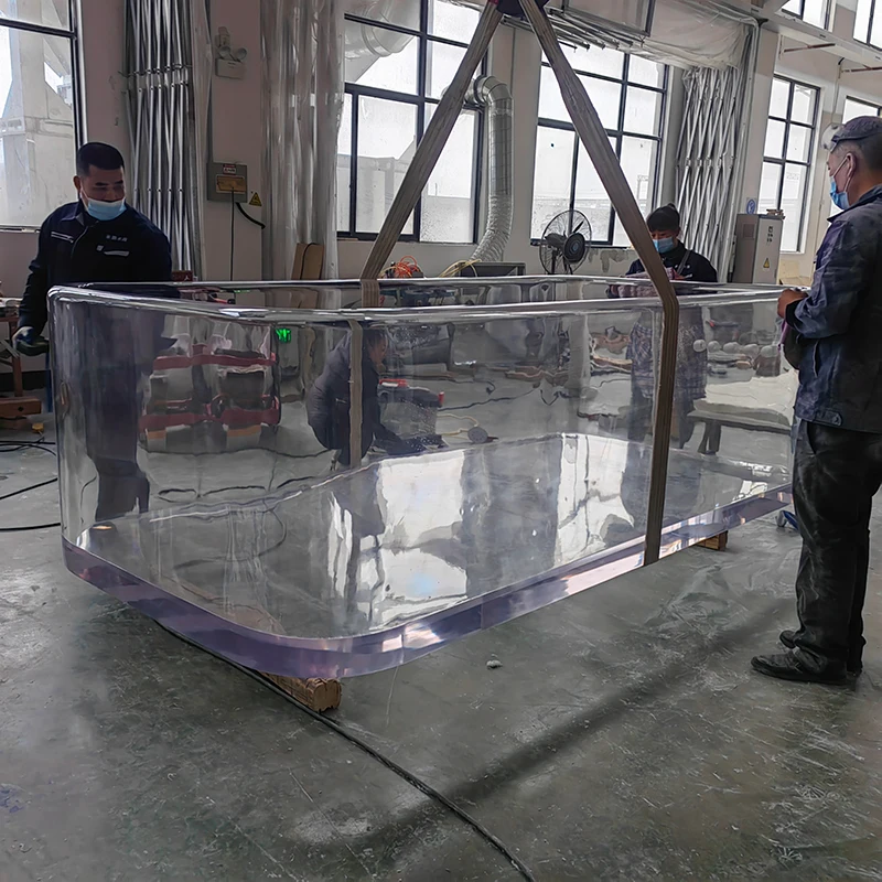 Customized wholesale high-quality large rectangular transparent acrylic sea aquarium