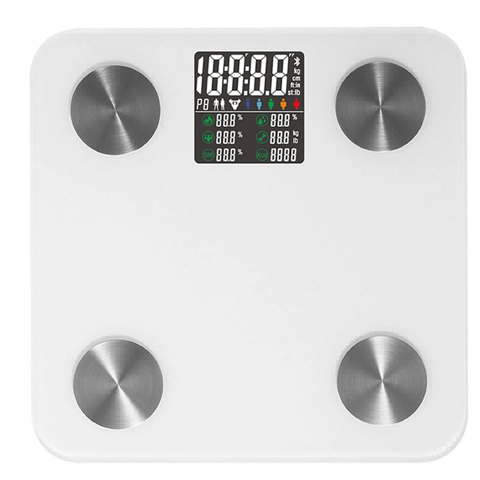 Professional Tempered Glass Bluetooth Bilancia Composition Analyzer Digital Smart Scale Weight Scales For Human Body