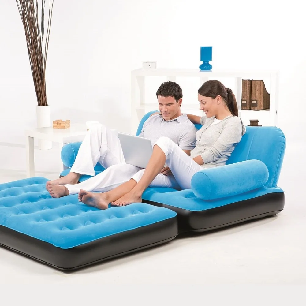 Bestway 67356 Multi-Max Air Couch with Sidewinder AC Air Pump Inflatable flocked double couch air bed sofa