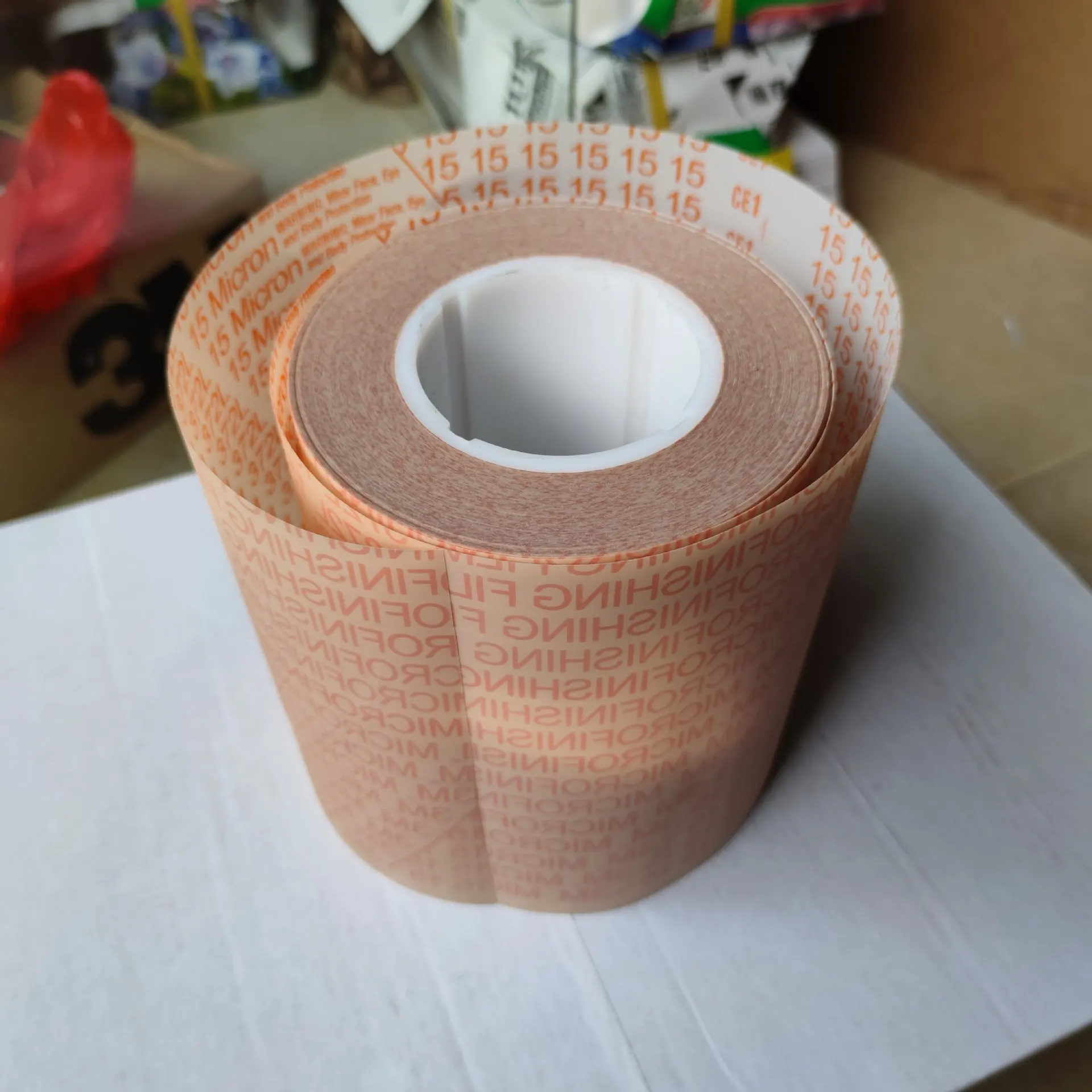 3M 372L Micro Finishing Super Finishing 150 ft 8 inch 4 inch Polyester Film Rolls For Metal