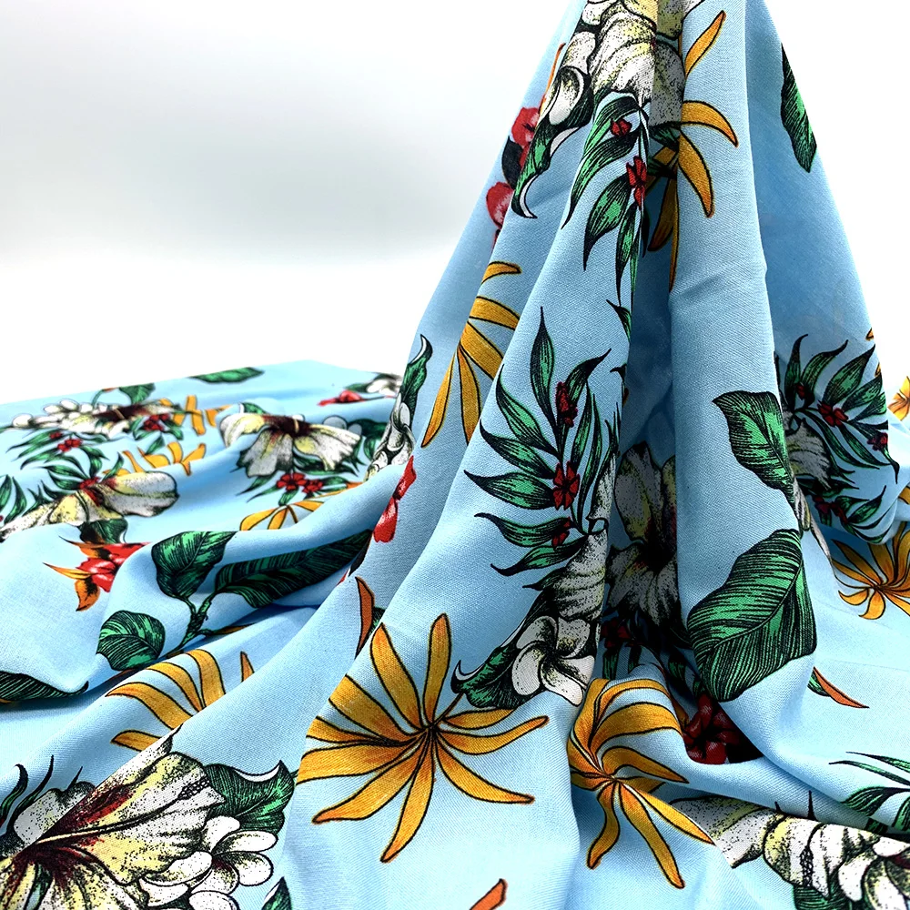 Self Factory Rayon challis 110gsm 3068  hot sale women rayon challis print fabric for dubai market