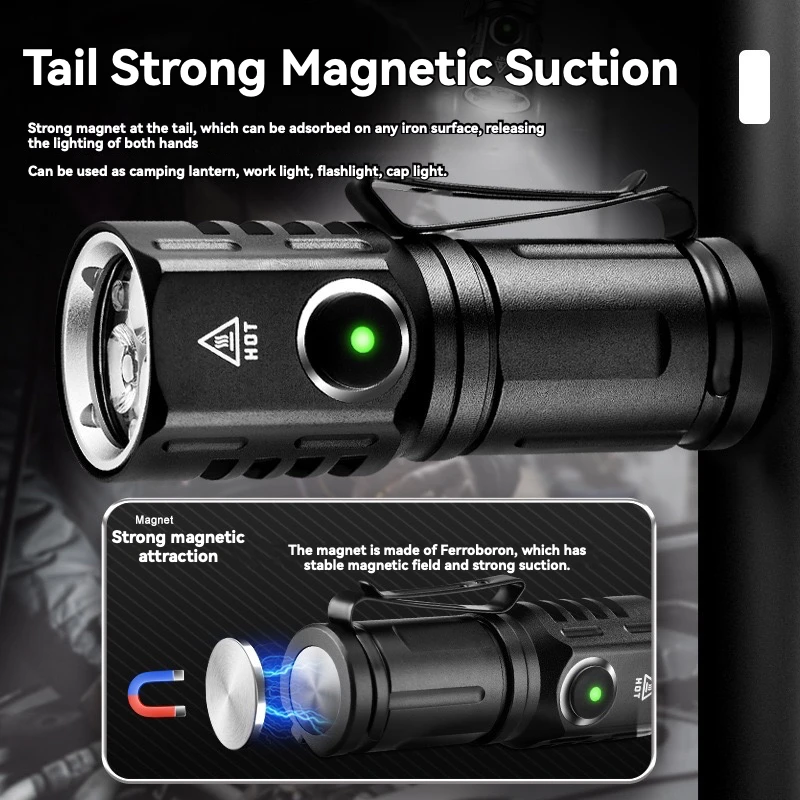 Mini Super Powerful Portable floodlight torch Camping emergency mini torch white laser pocket rechargeable flashlight torch