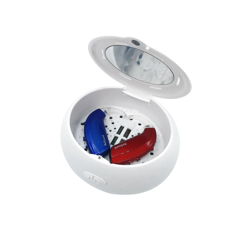 Electronic hearing aid dryer with timer hearing aid dryer