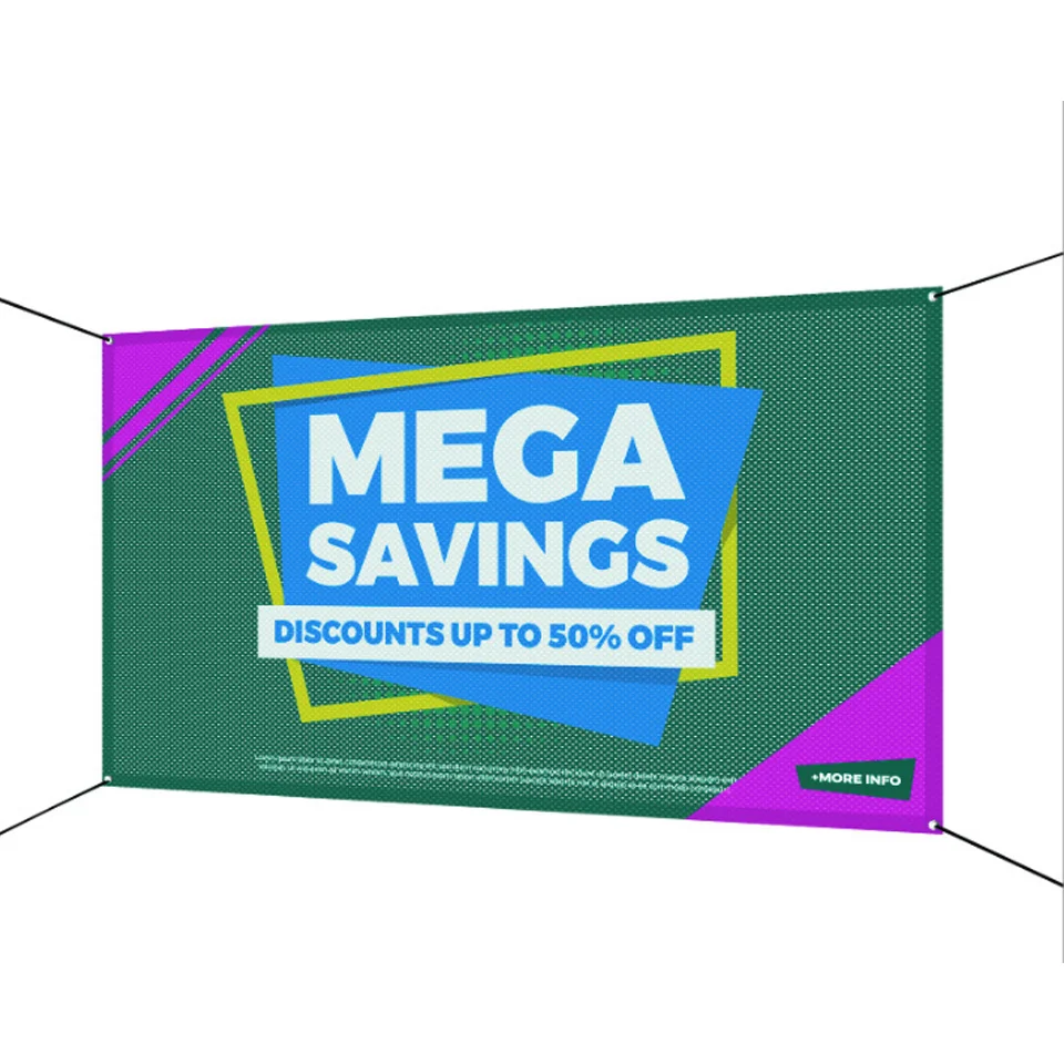 customized flags and banners print advertising signs billboard pvc printing advertising material outdoor poster stand