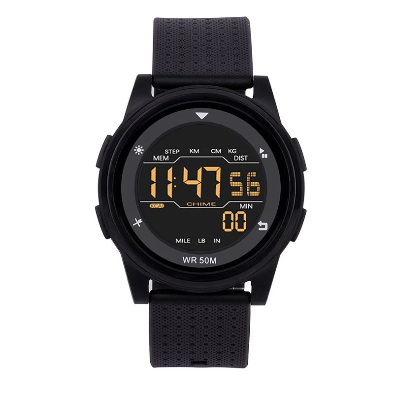 Wholesale Fashion Waterproof Custom Logo Ultra Thin Digital Watch With Step Calorie Distance Count