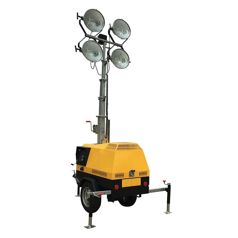 Mobile Light Tower for Construction Site and Mining Trailer Mounted Lighting Towers Factory Price Portable Light Tower