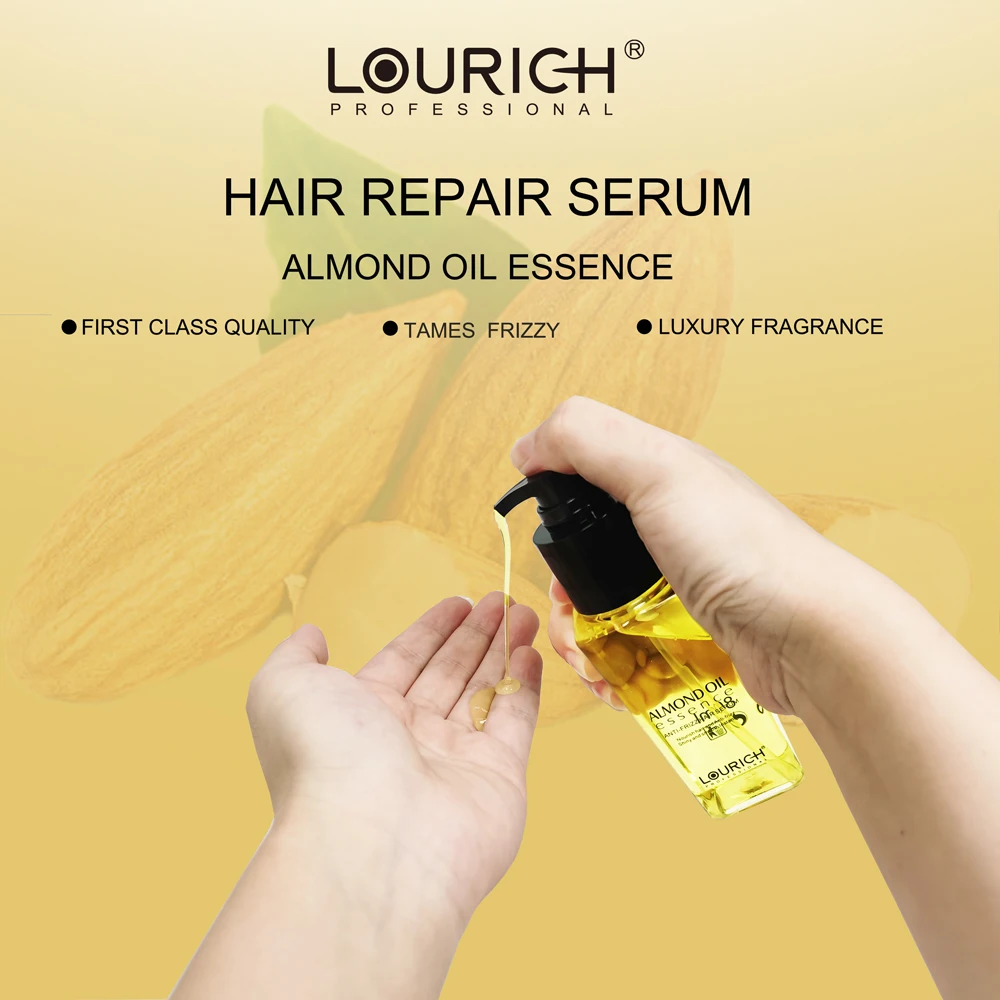 LOURICH Hair Repair Serum For Dry Damaged Frizzy Hair Hydrating Argan Oil Organic Hair Oil