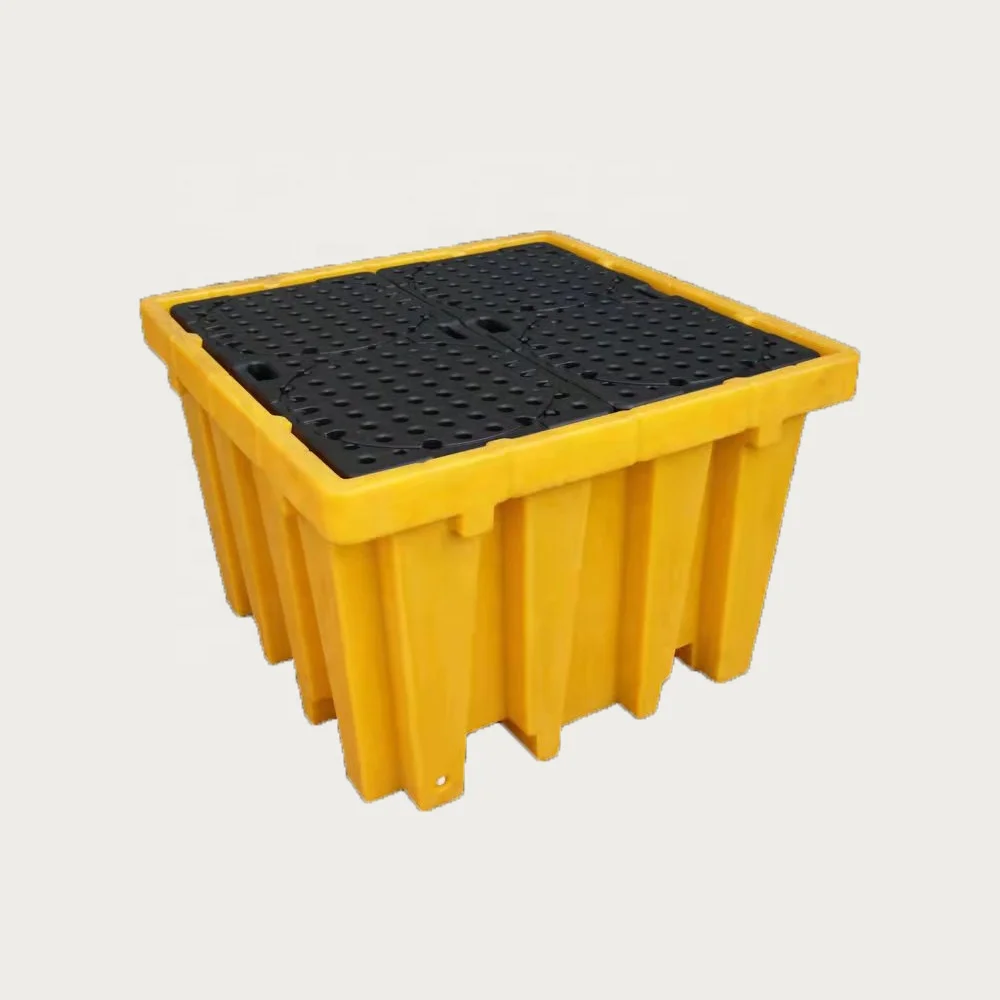 Longshenghe Secondary Containment 4 Drums Polyethylene 1300l Ibc Container Plastic Spill Pallet