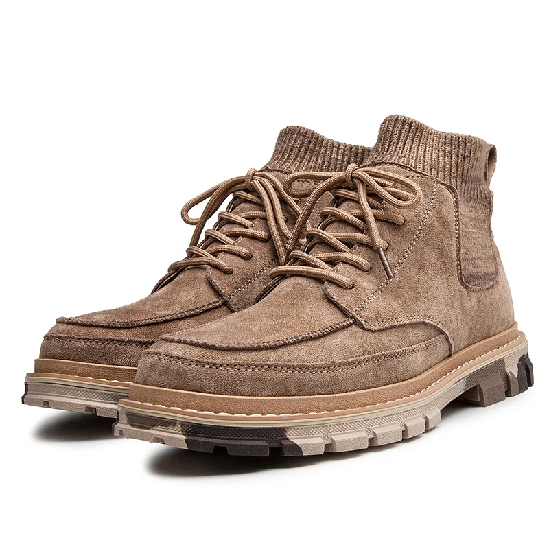 2020 зимние ботинки, мужские повседневные Высококачественные ботинки, коричневая хлопковая обувь, модные кроссовки
