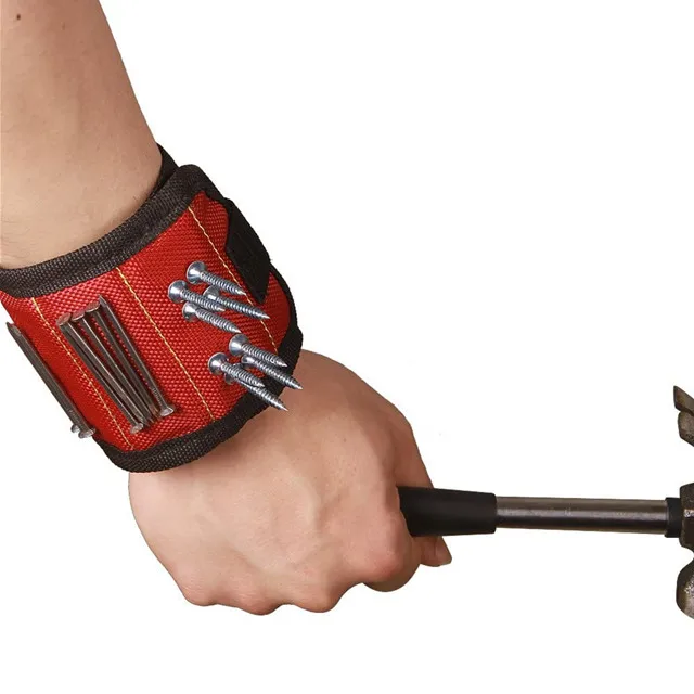 Strong Magnetic Wristband with Breathable Material for Holding Tools Embedded with Super Powerful Magnets