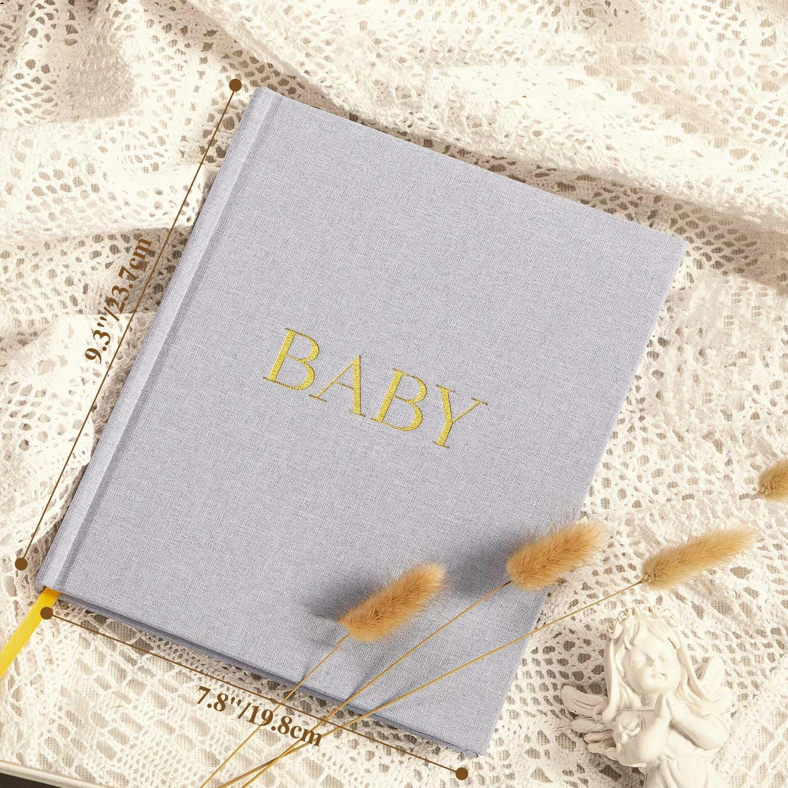 Hot Selling Hardcover Customized Linen Baby Pregnancy Book First Year Photo Album Baby Memory Book