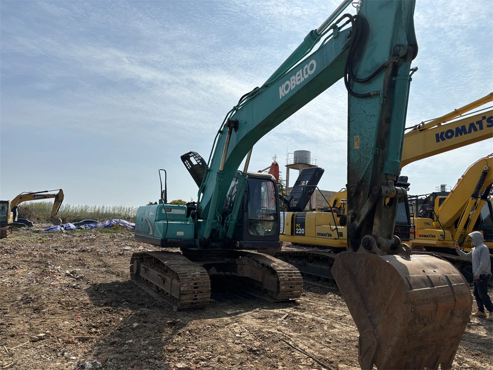 21 tons Excellent 85% new Japanese used kobelco sk210LC-8 crawler excavators cheap SK200-3/200-8 with nice running hours