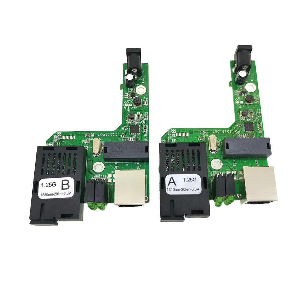 Netlink Single Fiber Sm 100/1000mbps Gigabit media converter ethernet to fiber Fiber Optic Media Converter Pcba