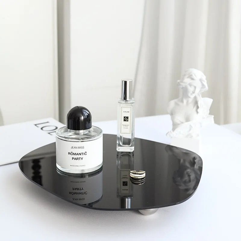 Yiscaxia Irregular acrylic mirror tray arc ornaments for photoshoot home art accessories photo props decoration