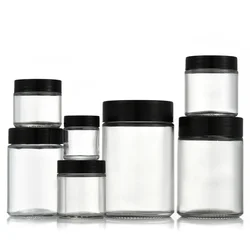 Canned Food Storage Glass Container Jars 1oz 2oz 3oz 4oz 6oz 8oz Empty Round Glass Honey Jars For Pickle Jam Sauce
