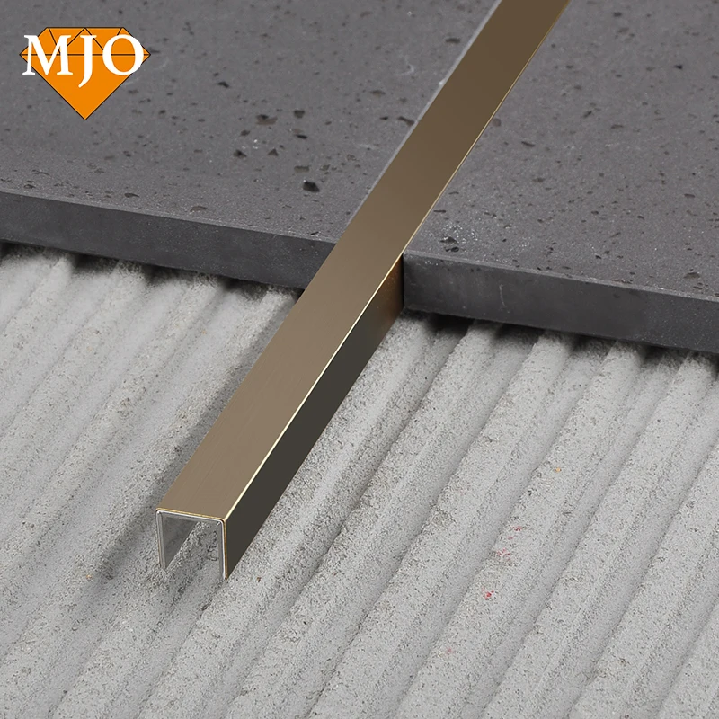 Foshan Supplier Bronze Tile Trim Brass Tile Edging Strip For Wall Edges Decoration OEM Logo Copper Tile Trim Free Sample