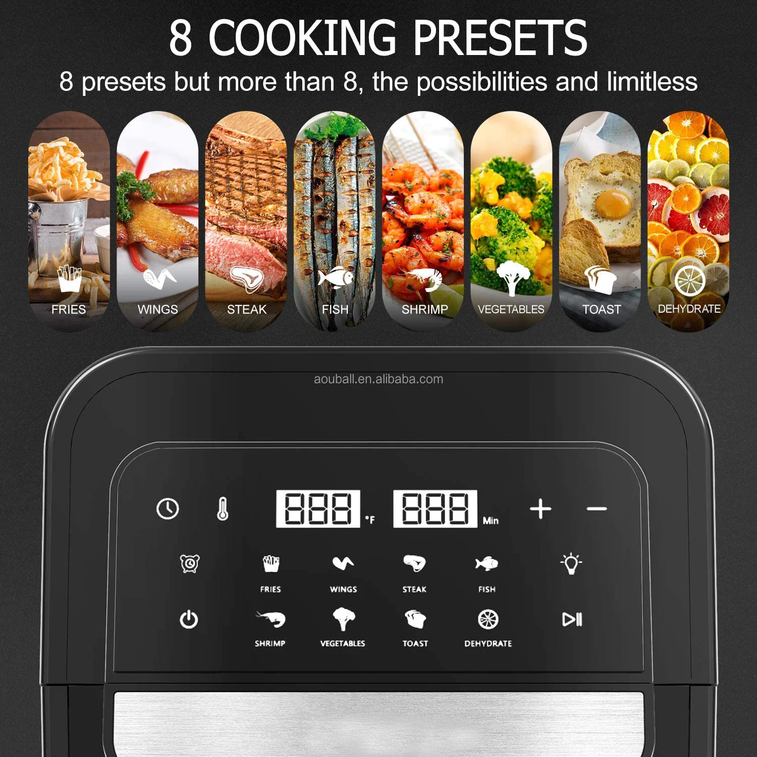 Popular Professional mini size Digital Air Cooker Fryer Oven AF536T  pass GS-EK1 AG2