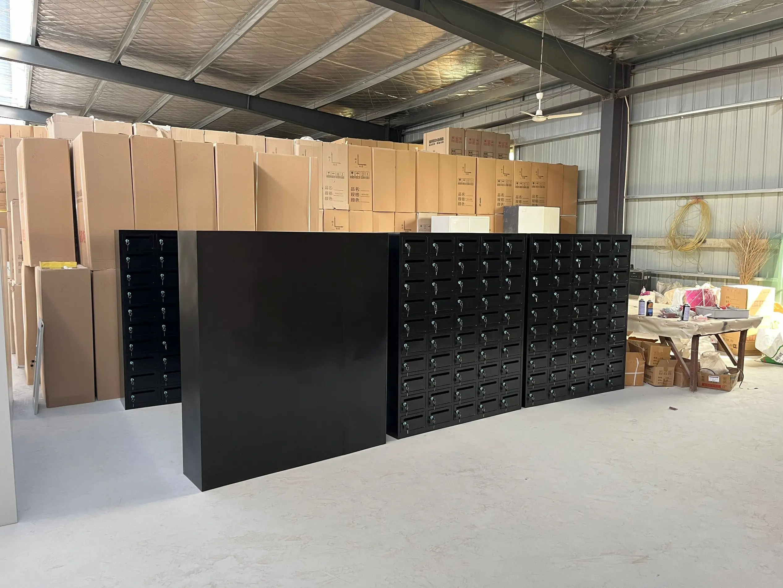 Durable Metal Mailbox Locker with 50 Doors for Storage Premium 50-Door Metal Storage Locker for Secure Delivery