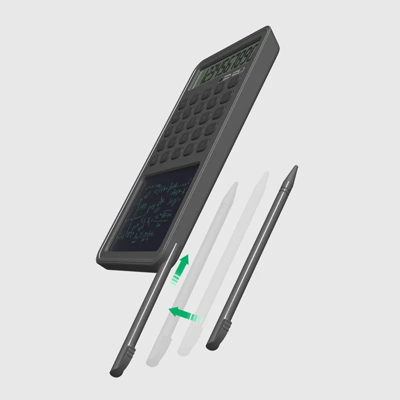 New Product 12 Digit Calculator Drawing Pad Desktop Calculator with Writing Tablet Mini Portable LCD Note Pad