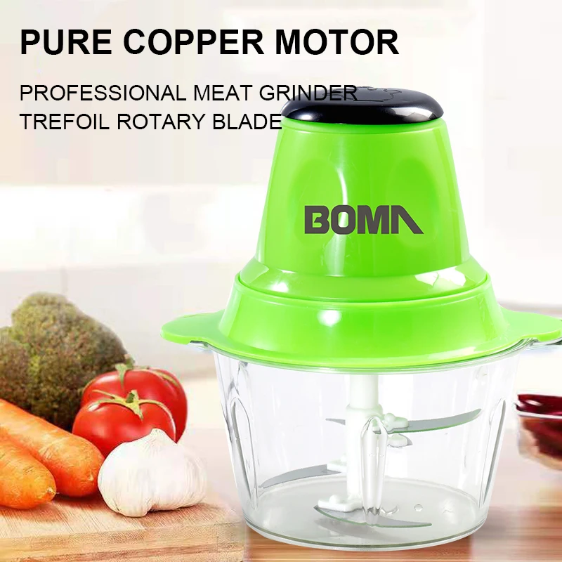 BOMA 2.0L бытовых электрических мясо шлифовальные станки для овощей фруктов блендер смеситель кухни инструмент 220V 300W электрический кухонный комбайн