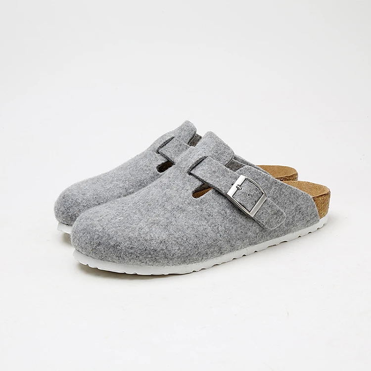
Casual Shoes Woolen Cloth Uppers Sandals Women Outdoor Wool Felt Slippers <span style=