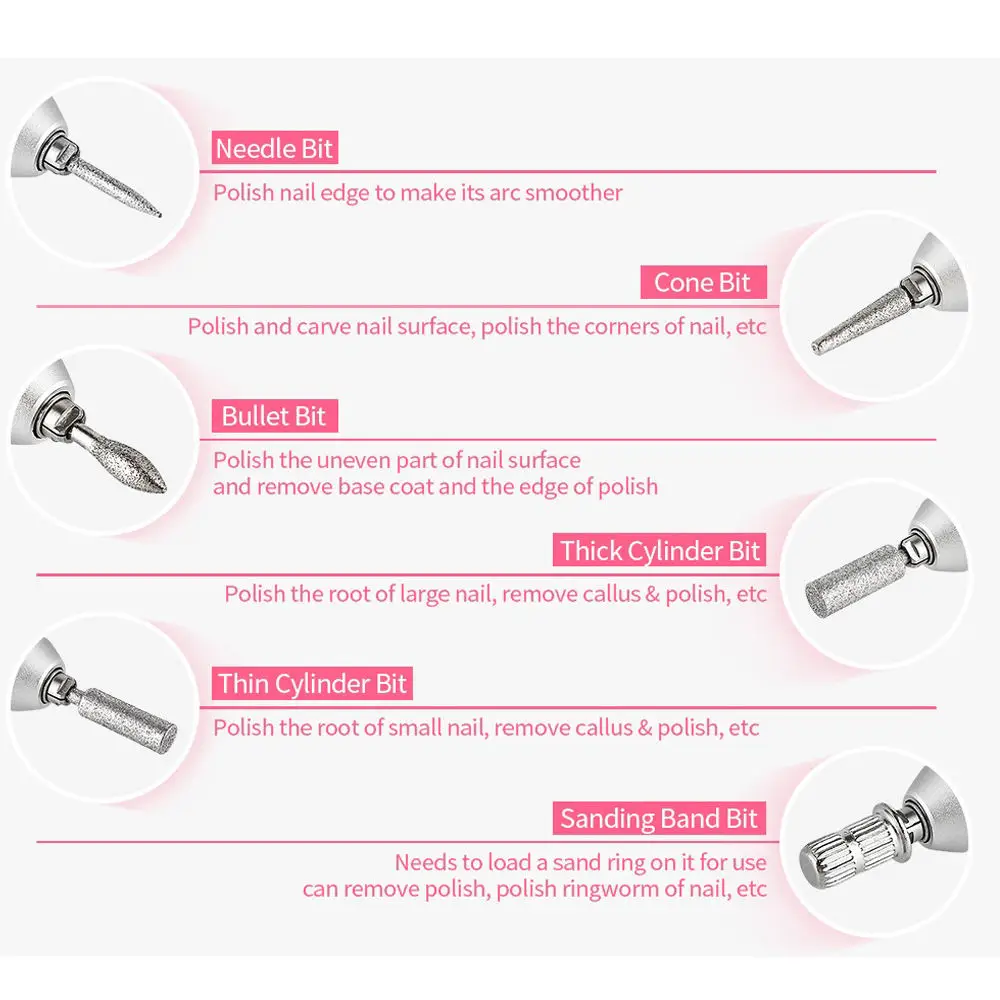 35000RPM Wireless Nail Drill Machine Portable LCD Nail Master 60W Manicure Pedicure Strong Polishing Nail Drill with Drill Bits
