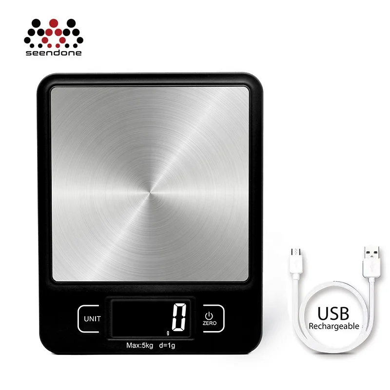 Перезаряжаемые кухонные весы из нержавеющей стали цифровые Ce OEM
