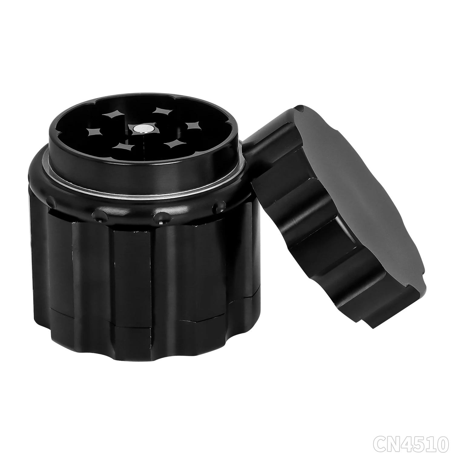 Wholesale New Design High-End Aluminum Alloy Herb Grinder With 4 Layers Customizable Logo Tobacco Grinder 45mm Cigarette Grinder