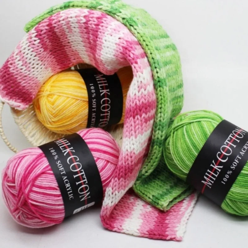23 Colors Hand-Woven Milk Cotton Baby Scarf Sweater Crocheted Thick Wool Thread 50g Cotton Wool Yarn anti-slipping soft wool