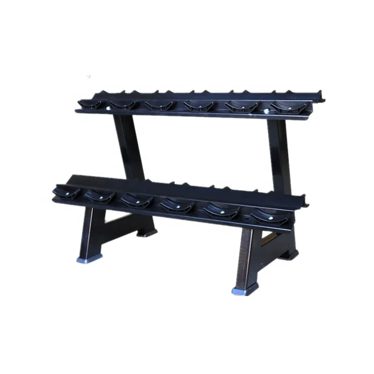 Factory Professional 10 Pairs Two Tier Dumbbell Rack Commercial Gym 6 Pairs Dumbbell Rack