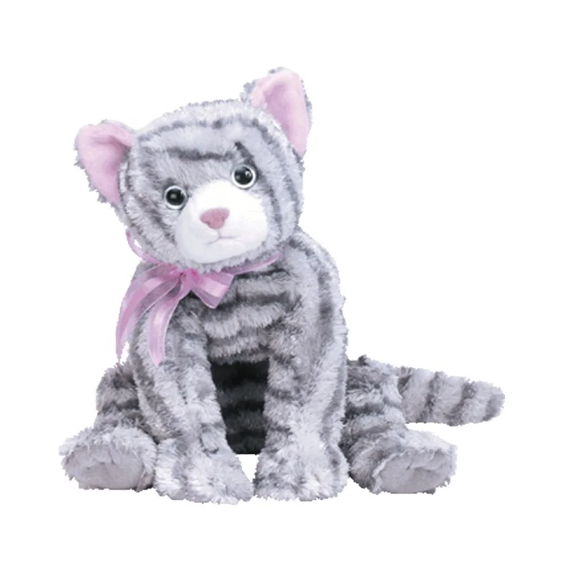 Wholesale plush fat baby doll cat stuffed big eye toy cute cat colored animal doll plush toy