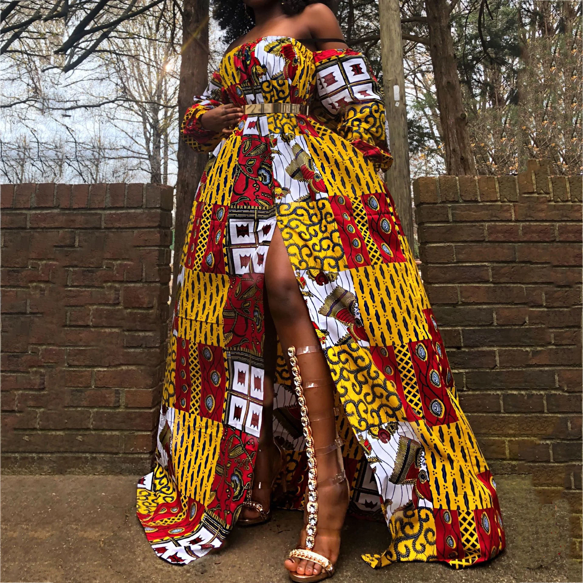 MXCHAN SJH21332 New Fashion African Style Digital african print skirts and split dresses africa women dress