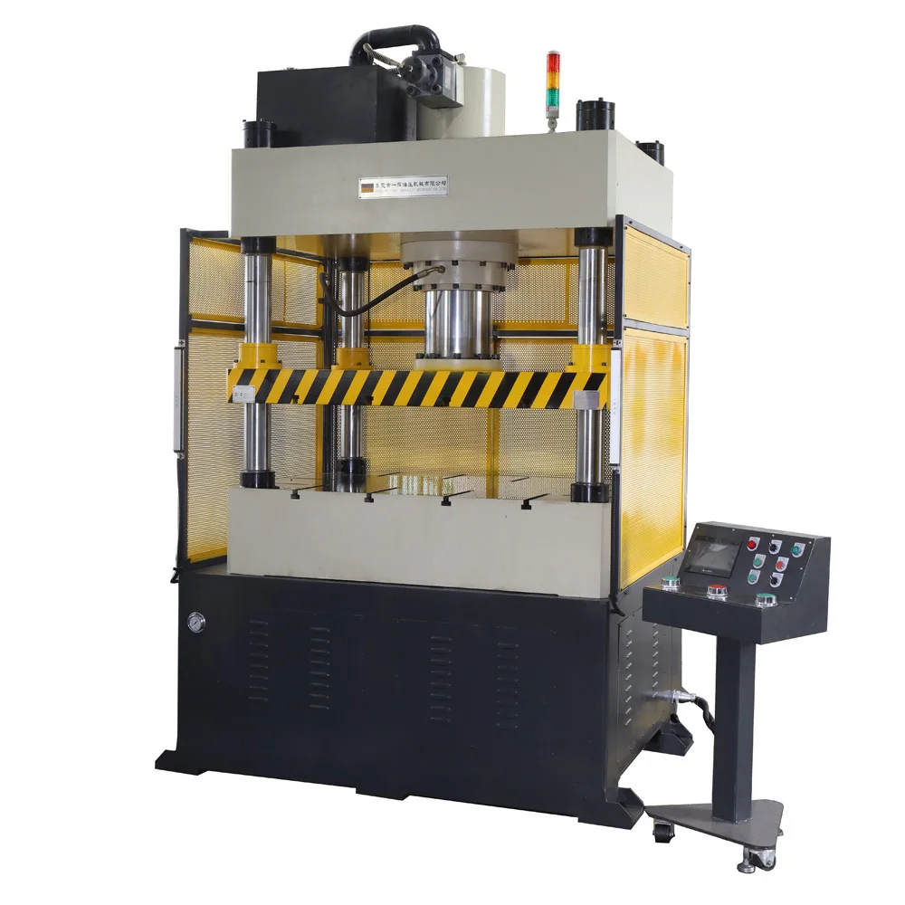 300T Force ISO Standard 4 columns stamping  hydraulic press with servo system for large metal sheet shaping