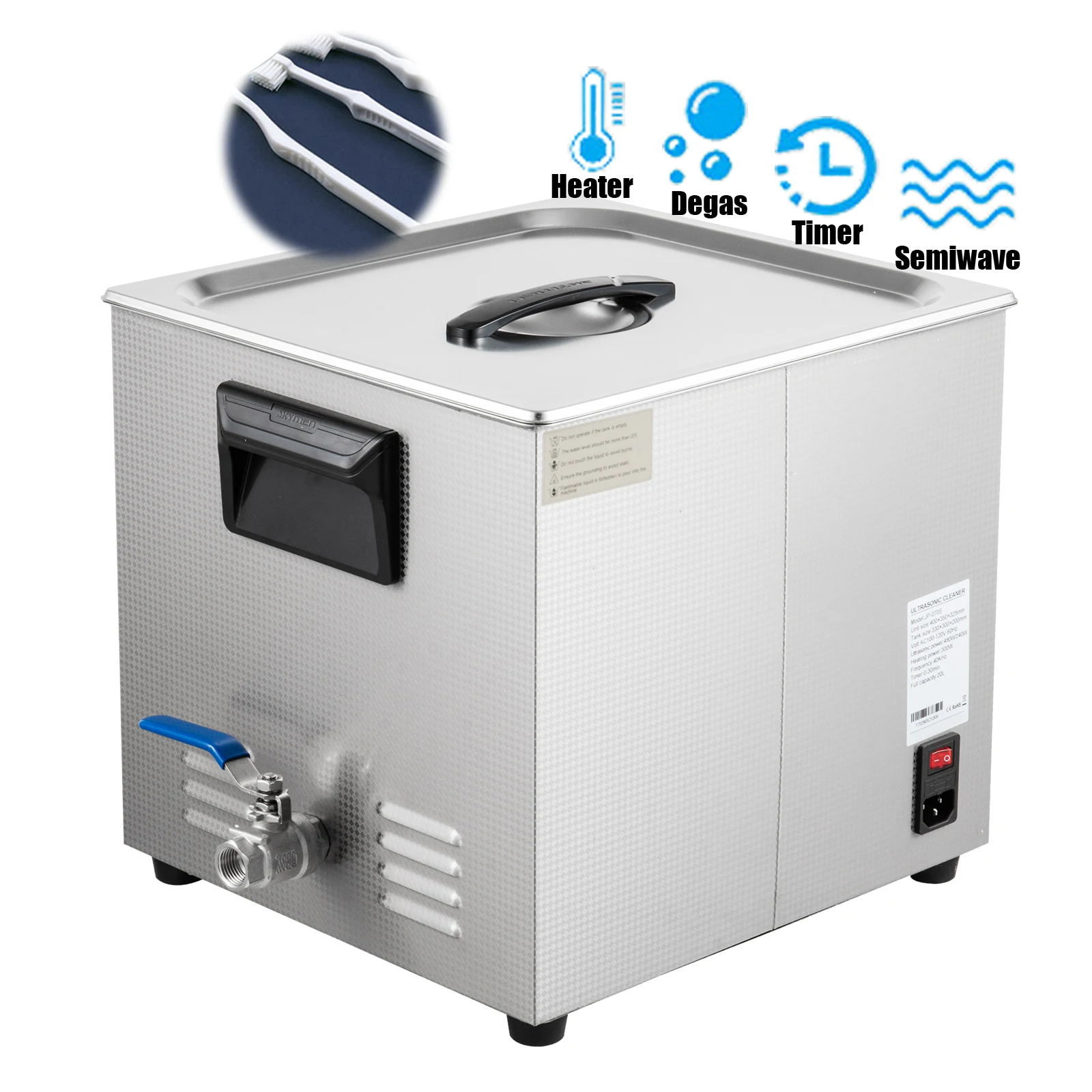 Ultrasonic Teeth Cleaner Ultrasonic Cleaner Machine 20L Digital Sonic Cleaner for watch shops