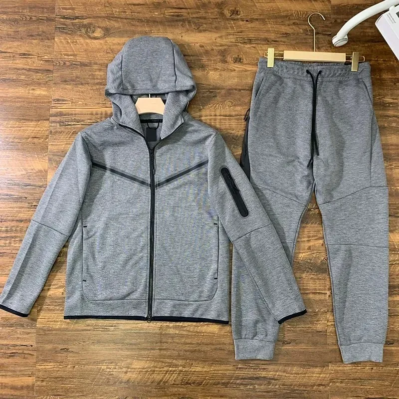 Teen Tech Fleece Thick Man Tech Sports Pants Tracksuits Bottoms Techfleece Sportswear Jacket Space Cotton Trousers
