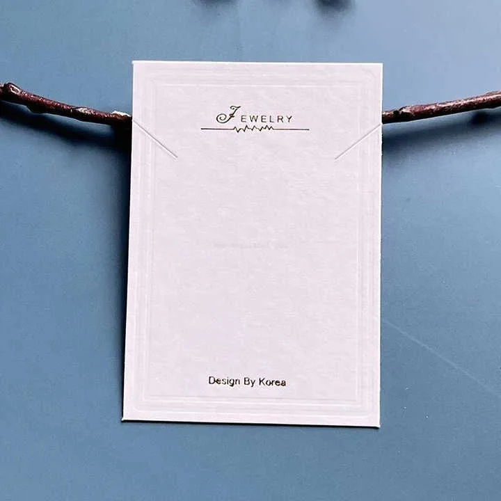 custom paper print logo earring necklace pendant jewelry display card