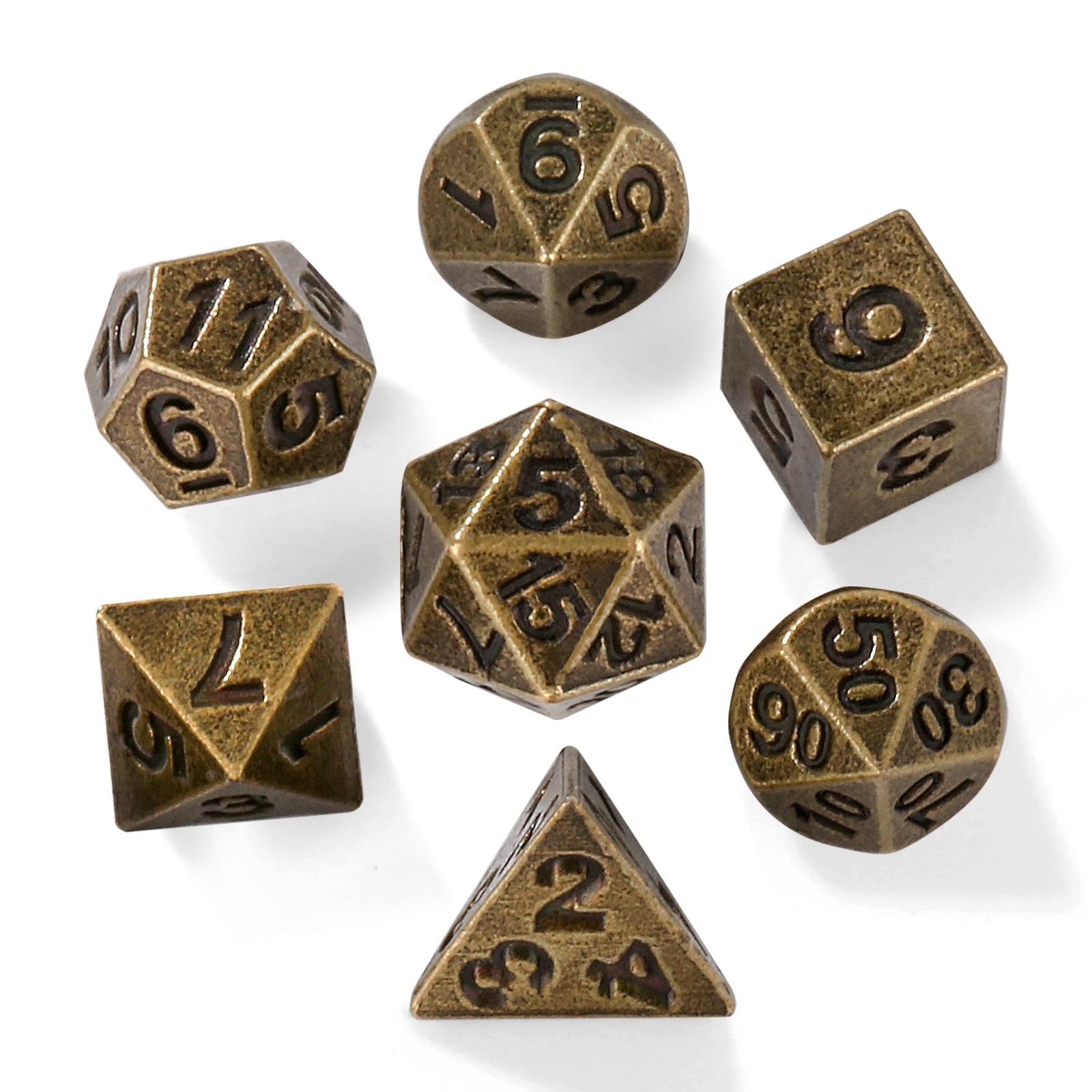 Polyhedral Mini Metal Dice Set for D&D RPG 7pcs Dungeons Dragons Role Playing Games DND dice