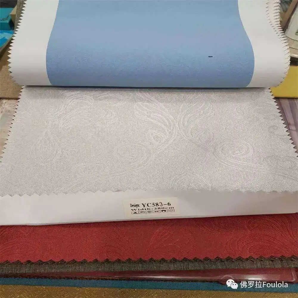 Wholesale New Design Linen Textured Thermal Insulated Grommet Woven Blackout Embossed Fabric Curtain Panels For Home
