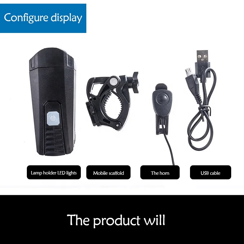 Popular LED Front Cycle Lights rechargeable alarm bicycle lights outdoor bike equipment lamp convenient bike accessories light