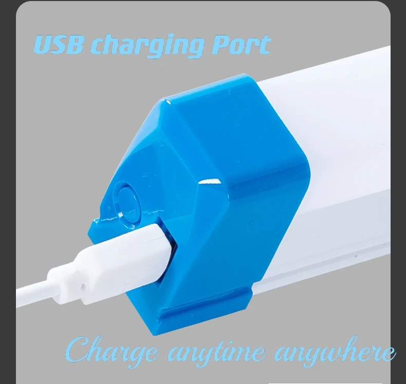 Strong Magnet Portable Hook ABS Shell USB Charging LED Emergency Lamp