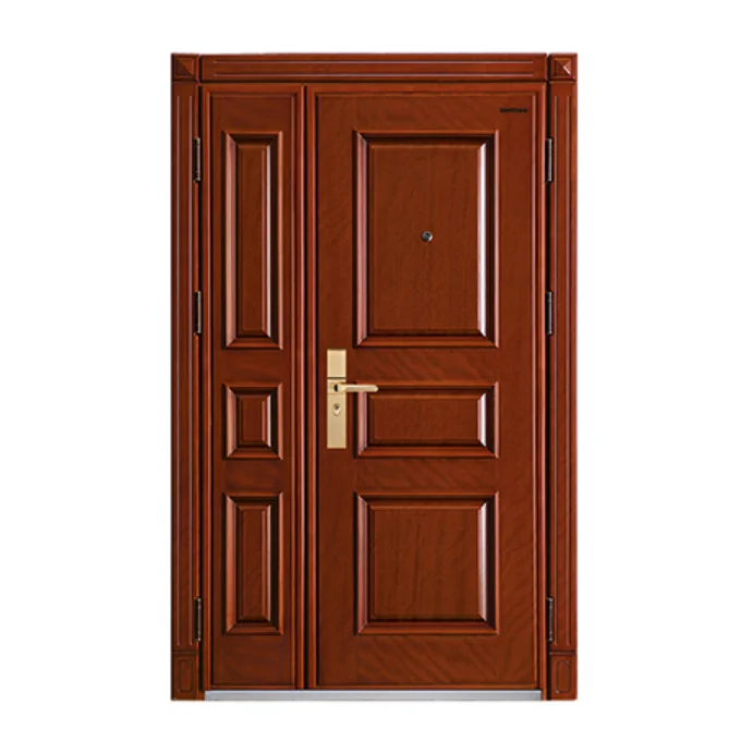 Wholesale Selling Armored Main Door Safety Front Entrance Steel Wooden Main Armored Doors