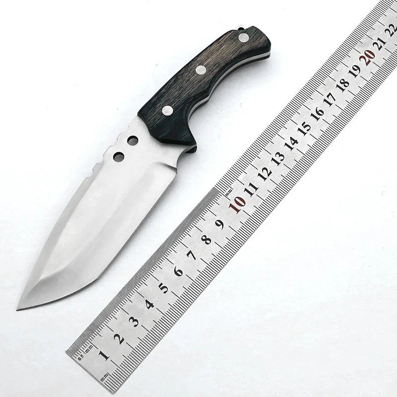 Outdoor Camping Hidden Canyon Hunting Knife Saddle Mountain Skinner Fixed Blade Knife Integral Hunter Knives with Wood Handle