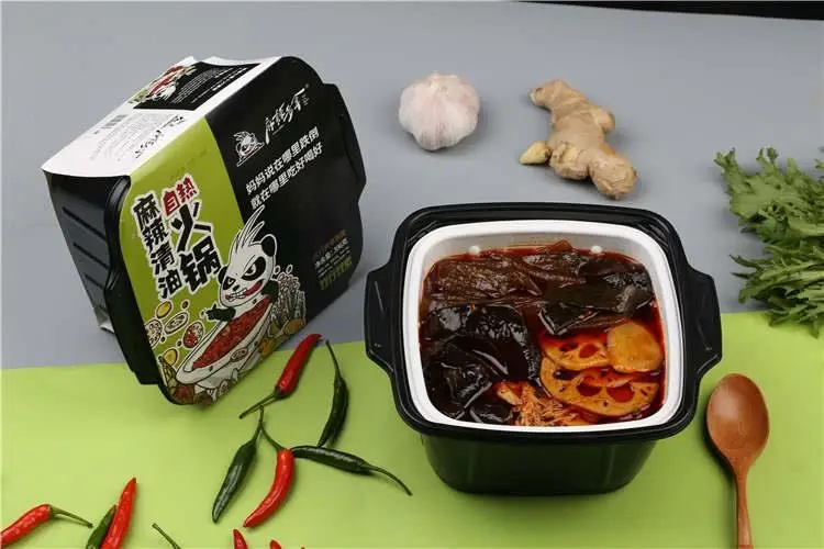 
Wholesale Vegetable Haidilao Instant Oil Seasoning Self Heat Mini Hot Pot 