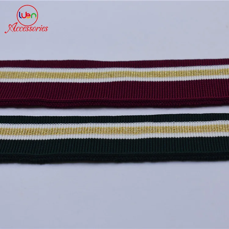 T-shirt rib cuff and collar fabric sets knit fabric in floral design 1x1 trim