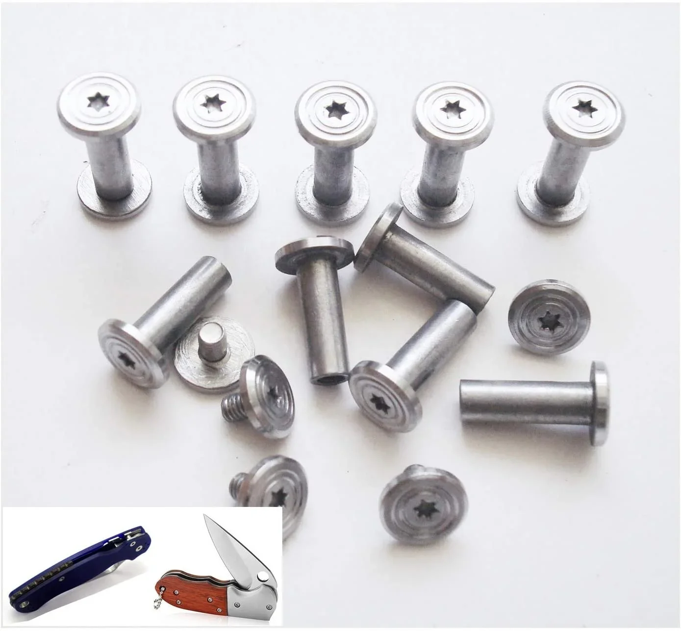 TOBO M2 M5 M10 DIY Knife Handle Bolt Rivets Knife Dagger Fasteners Pivot Stainless Steel Screw Round Head