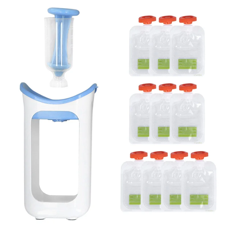 Baby Food Dispenser Baby Food Pouch Maker Reusable Pure Color Pouches Toddler Fruit Squeeze Puree Filler for Kids
