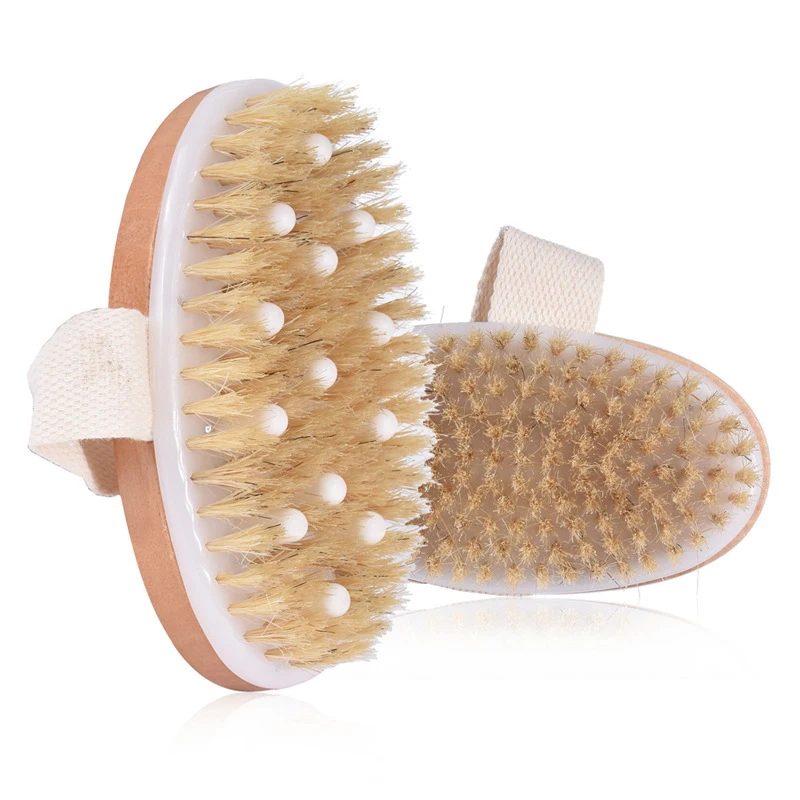 Private Label Dry Skin Wet Or Dry Shower Brush Black Body Bath Brush With Soft Boar Bristle  Buy Private Label Dry Skin