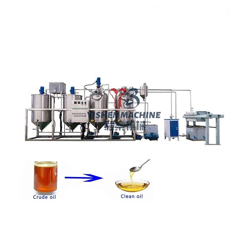 Small Edible Oil Plant Use Oil Refining Machine for Peanut Oil Soybean
