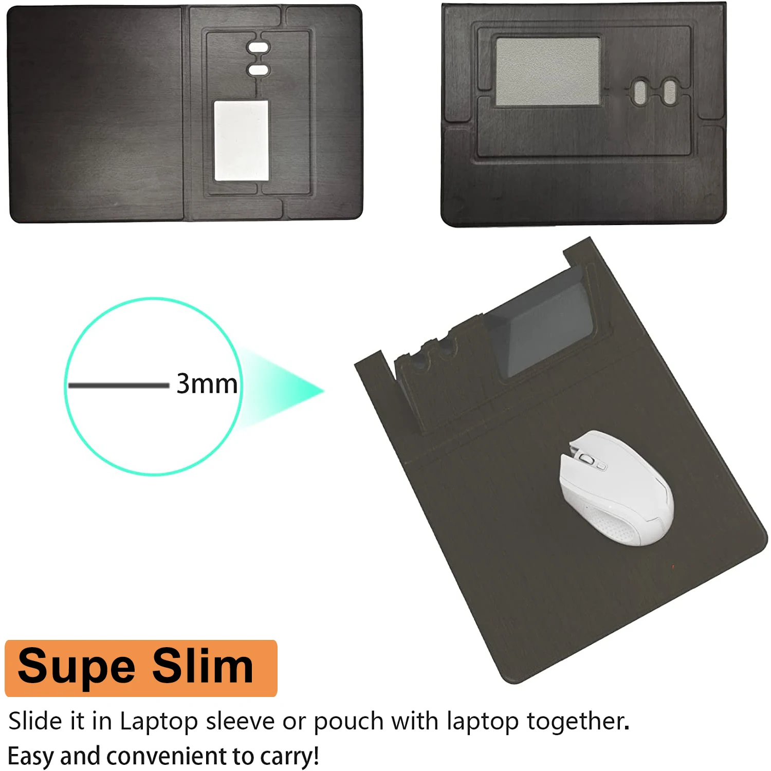 Non-Slip Hard Board 3-In-1 Ultra Smooth Multi Functional Waterproof Mouse Pad With Phone / Pen Holder For Home & Office