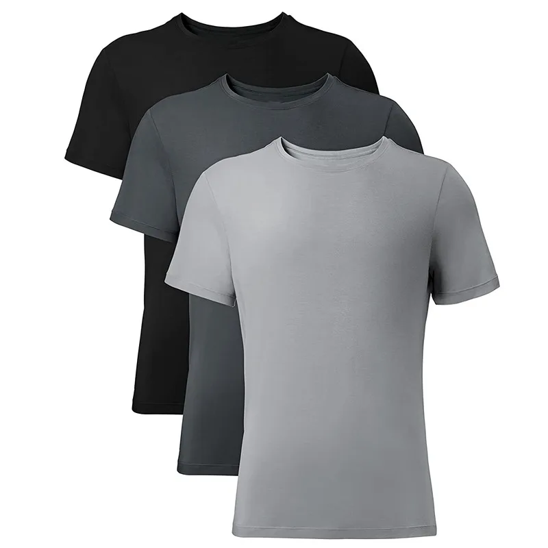 
Custom 95% Bamboo 5% Spandex Ultra Soft Stretchy Tee Shirt Mens Bamboo Fiber Shirts 